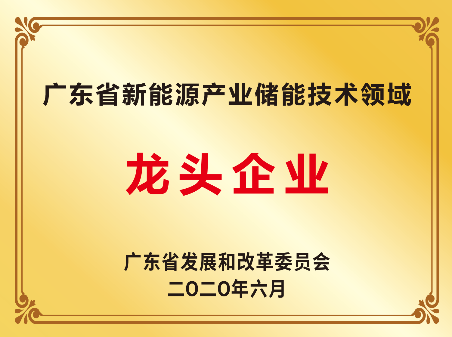 廣東省新能源產業儲能技術領域龍頭企業